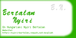 bertalan nyiri business card